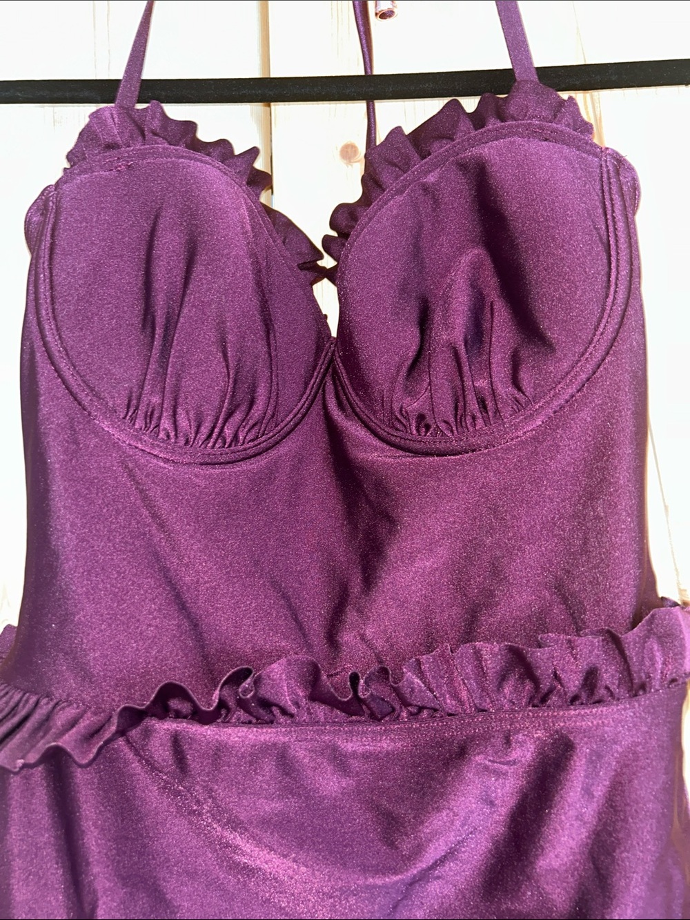 Ted Baker Ruffle Grape Swimsuit 34C/D - Picture 4 of 4